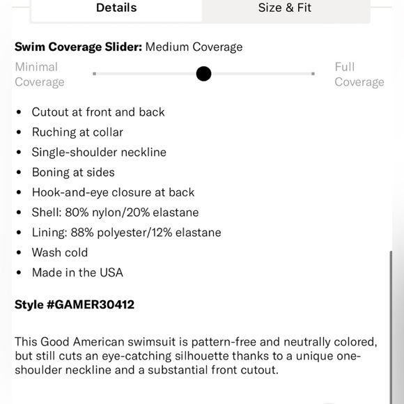 NWT- Good American Bali One Piece Swimsuit - Picture 7 of 8